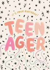 Classic Birthday Card - 13th - Teenager Balloons created by The Pattern Press