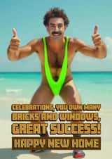Funny New Home Card - Borat - Great Success created by Shower Thoughts