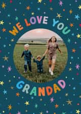 Personalised Father's Day Photo Card created by The Pattern Press - Classic Father's Day Card - For Grandad - We Love You