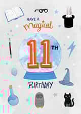 Classic 11th Birthday - For Him - Magic created by Pencilface
