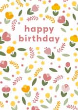 Classic Birthday Card - For Her - Flowers created by Meg Maskell