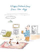 Funny Father's Day Card - From The Dog - Dog created by Cardinky