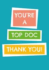 Classic Thank You Card - For Doctor - Top Doc created by size3art