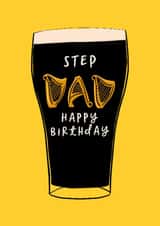 Classic Birthday Card - For Step Dad - Guinness created by patternmuse