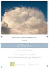 Cumulus Clouds Minimalist Get Well Soon Card - Clean, simple, minimalist created by Nathan Still Cards