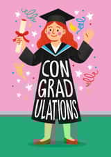 Cute Graduation Card - Con-grad-ulations - University created by Atwood & Atwood