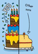 Funny Birthday Card - For Son - Cake created by TeePee Creations