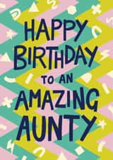 Classic Birthday Card - Amazing Aunty created by Christine Cuddihy Illustration