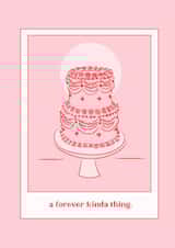 A sweet wedding card - cake and love created by Lauren Sheridan