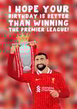 Liverpool Birthday Card - Premier League Champions - Salah created by Pink Peach Cards