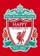 Liverpool Father's Day Card - You'll Never Walk Alone - Happy Father's Day created by Pink Peach Cards