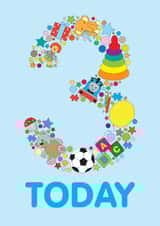 Classic Birthday Card - 3rd - Toys created by mrs L cards