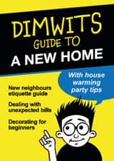 Funny New Home Card - Dimwits Guide To New Home - Book created by Paul Stevens