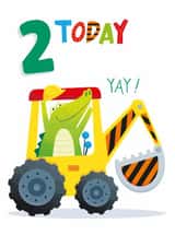 Cute Birthday Card - 2nd - Crocodile created by Sarah Pitt