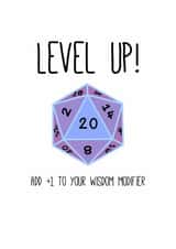 Purple Dungeons And Dragons ‘Level Up’ Birthday Card - Funny D&D Adventure Card created by Olivia 