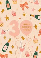 Pretty Birthday Card - 30th - Balloons created by The Pattern Press