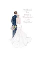 Classic Wedding Card - Wonderful Life Together - Watercolour created by Crumble and Core