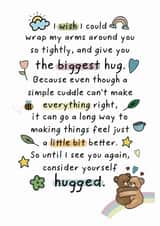 Cute Thinking of You Card - Paper Hug created by And You Can Quote Me