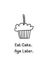 Funny Birthday Card - Eat Cake created by With Love Laxmi