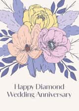 Classic Anniversary Card - 60th - Diamond Wedding created by Sazerelli Designs