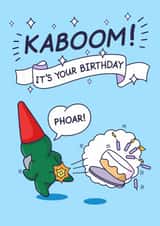 Funny Birthday Card - For Him - Kaboom! created by Cheeky Legends