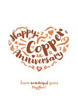 Classic Copper Anniversary card - for your significant other or a special couple created by Fatchair Print