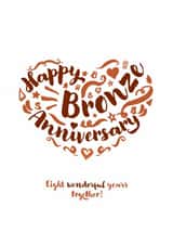 Classic Bronze Anniversary card - for your significant other or a special couple created by Fatchair Print