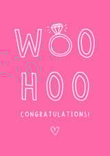 Fun Engagement Card - Woo Hoo - Ring created by Spark and Wild