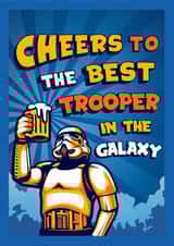 Star Wars Birthday or Fathers Day Card - For Him - Best Trooper in the Galaxy created by Cardology