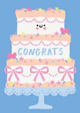 Cute Wedding Card - Congrats Cake created by by Rosie Banton