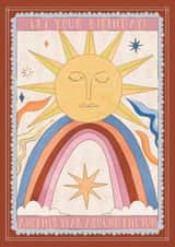 Pretty Birthday Card - Another Year Around The Sun created by Great British Card Company
