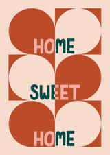 Arty New Home Card - Mid-Century Pattern created by Christine Cuddihy Illustration