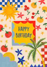 Arty Birthday Card - Summer - Sunshine created by Poppy & Mabel