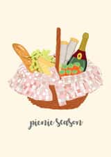Cute Whimsical Summer/Spring Picnic Food Hamper Basket created by Amber Pigram