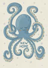 Cute New Home Card - Octopus - Coastal created by Silky Rose Design