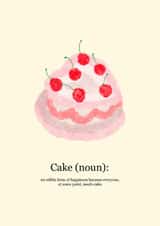 Cute heart cake with cherries for birthday’s or anniversary’s created by Amber Pigram