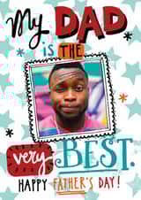 Personalised Father's Day Photo Card created by Beverley Hopwood Illustration - Classic Father's Day Card - Very Best Dad