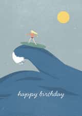 Arty Birthday Card - For Her - Surfing created by Victoria Lucy Williams