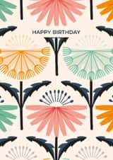 Bright Arty Dandelion Birthday Card created by Taya Cosgrove