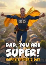 Funny Father's Day Card - Super Hero created by Shower Thoughts