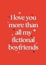 Funny Anniversary Card - Fictional Boyfriends created by Good Girls Book Club
