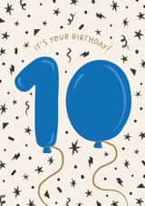 Classic Birthday Card - 10th - Balloons created by The Pattern Press