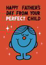 Funny Mr.Men Father's Day Card for Dad - From Your Perfect Child – Mr. Men created by Mr. Men