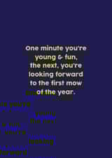 Funny Birthday Card - Lawn Mowing created by Sweetlove Press