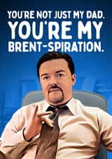 Funny Father's Day Card - David Brent - The UK Office created by Mrs Best Paper Co.