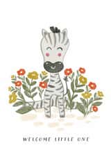Cute New Baby Card - Zebra - Welcome Little One created by Nikita Jariwala