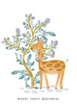 Cute Birthday Card - 1st - Giraffe created by Nikita Jariwala