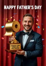 Funny Father's Day Card - Throne Award created by Woody's Design