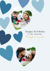 Personalised Birthday Photo Card created by Spark and Wild - Classic Birthday Card - For Boyfriend - Hearts