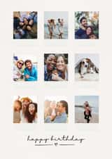 Personalised Birthday Photo Card created by Spark and Wild - Classic Birthday Card - Polaroid Photos